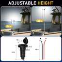 Stern Light Boat Anchor Light, 26"48" Telescoping Pole Boat Lights with Base, Marine Navigation Lights for Boats LED, for Pontoon, Fishing, Bass & Jon Boats, 1224V (Silver)