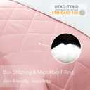 Seward Park King Size Pink Beige White Comforter, All Season Soft Reversible Bedding, Cooling Lightweight Fall Blanket, Girls Bedspread