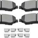 SCITOO D1327 Ceramic Brake Pads Kits Front For Chrysler Town & Country,for Dodge Grand Caravan,Journey,Nitro,for Jeep Liberty,Wrangler,Wrangler JK,12-15 for Ram CV,09-14 for VW for Routan