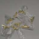 8 Pcs Bow Drawer Knobs Metal Bow Dresser Knobs Vintage Handles for Dresser Gold Handles for Home Bedroom Kitchen Cabinets Hardware Cupboard, 1.6 x 1 Inches