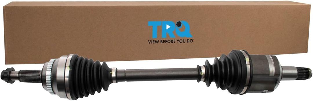 TRQ Front Driver Side CV Axle Assembly Compatible with 2008 Toyota Highlander Front Wheel Drive 2009-2013 Highlander V6 3.5L Front Wheel Drive