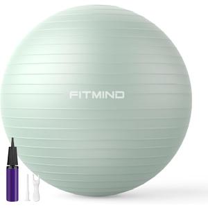 FITMIND_ Extra Thick Exercise Ball Yoga Ball 22in/26in/30in for Workout Pregnancy Stability,Anti-Burst and Slip Resistant Swiss Ball with Pump for Yoga, Pilates, Fitness,Birthing,Physical Therapy (green)
