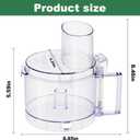Top with 4 Locking Tabs 7-cup FP-631AGTXT-1 and DLC-117BGTXT1 Food Processor Work Bowl Fits Cuisinart DLC-10 Models, Fits Models DLC-10, DLC-10P, DLC-5, DLC-10S, DLC-10C, DLC-10SY, DLC-10SYP1
