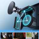 for Tesla Model Y Model 3 Cybertruck 15W Wireless Phone Charger Holder [No Annoying Light], Car Phone Charging Mount for Magsafe, No Adhesive, 360 Adjustable, Compatible with All Smartphones