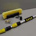 Anyyion 49inch Car Wash Brush with 10 Inch Soft Bristle, On/Off Switch for Car Truck Boat Washing Brush, Perfect for Cleaning House Siding, Auto Cars, Trucks, SUV, RV, Floors and More!