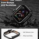 ULTIMAL Metal Case Compatible with Apple Watch Series SE3/SE2/SE/6/5/4 44mm with Back Cover, Military Grade Shockproof Protective Case, Rugged Cover for iWatch 44mm (Black)