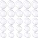 50 Set 100PCS Clear Plastic Fillable Ornaments,Transparent DIY Christmas Fillable Ball,Plastic DIY Fillable Decoration Balls 5 Different Sizes for Christmas Tree,Wedding,Party,Home Decor