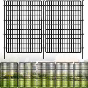 ULIOK 10 Panels No Dig Decorative Garden Fences, Dog Fence Outdoor for Yard, 36in(H) x 25.2 ft(W) Tall Animal Barrier Fence Panels, Rustproof Ground Stakes Temporary Wire Screen for Yard, Patio