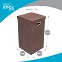 BirdRock Home Single Laundry Hamper with Lid and Removable Liner | Linen | Easily Transport Laundry | Foldable Hamper | Cut Out Handles, Twin