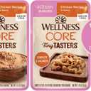 Wellness CORE Tiny Tasters Minced & Pate Kitten Wet Cat Food, Natural, Protein-Rich, Grain Free, 1.75-Ounce Pouch, 12 Pack, (Chicken Variety Pack)