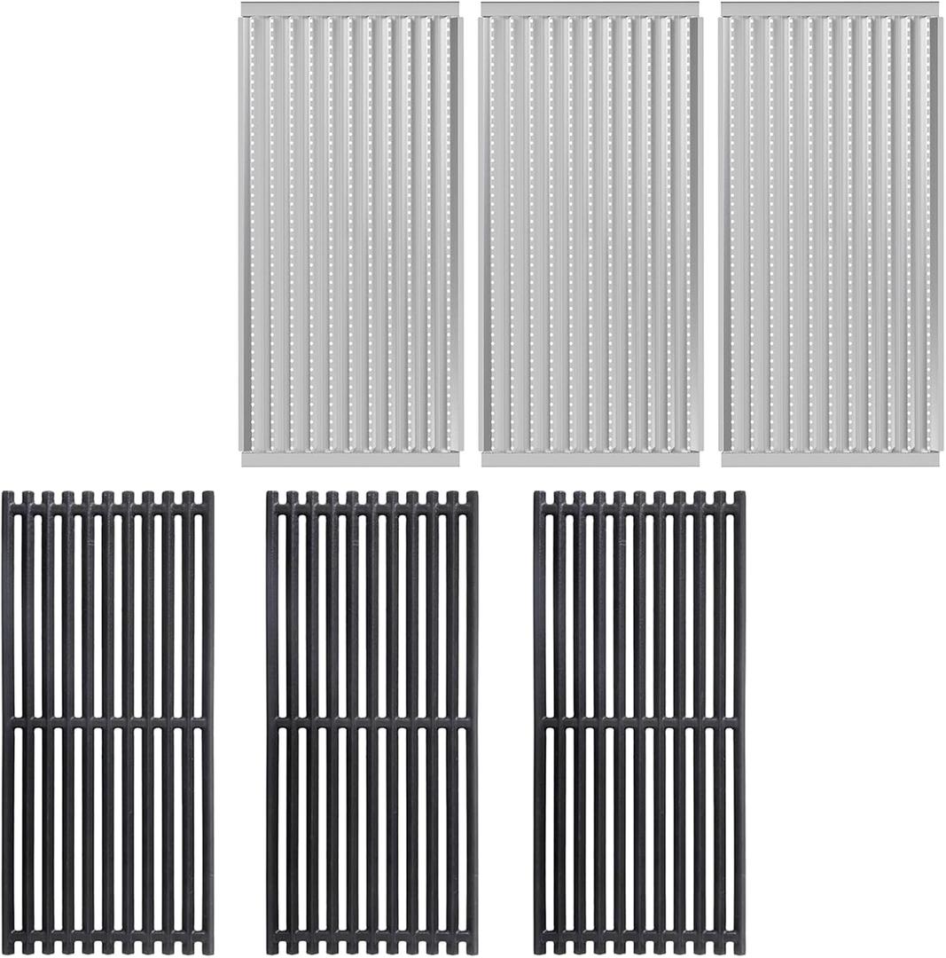 17'' Emitter Plate & Grill Grate for Charbroil Grill Replacement Parts 463242516 463242515 463367016 466242615 466242516 466242616 463346017 for Charbroil TRU Infrared 3-Burner Grills Parts