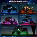 20 Pods Full Angle RGBW LED Rock Lights, 6500K Pure White RGB Rock Light for Semi Truck Jeeps Trailer Pickup Offroad Boat RV Underbody 12V Waterproof Neon Underglow Kit with APP/RF Control Sync Music