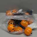 Retisee 10 Pcs Halloween Pumpkin Solar Pathway Lights Pumpkin Stake Waterproof Jack O Lantern Pumpkins for Home Garden Yard Porch Halloween Outdoor Decorations