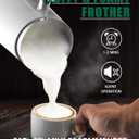 Huogary Milk Frother, Milk Frother and Steamer for Milk Foam & Hot Milk(4.5oz/10.5oz), Electric Milk Frother and Warmer for Homemade Latte, Cappuccinos, Macchiato, 120V, White