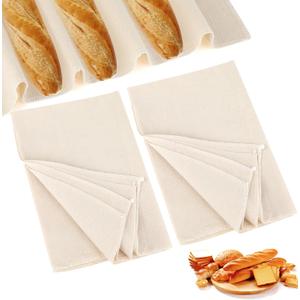 2PCS Proofing Cloth for Bread Baking 14x18 Inches Linen Cloth Reusable Bread Proofing Cloth Thick Baking Bread Cloth for Dough, Baguettes, Loaves, Pastry, Homemade Bread