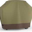 StorageWorks 58 Inch Heavy Duty BBQ Grill Cover for Outdoor, Waterproof Barbecue Covers with Buckles, Weather Resistant, Fits Weber, Brinkmann, and Other Standard Grills, Brown & Khaki, 1 Pack, Size: 58" L x 26" W x 47 ¾" H