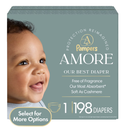 Pampers AMORE, Size 1, Our Best Diaper, 1 Pack (Count of 198)