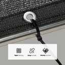 Amgo 50% Black Shade Cloth, 16FT x 16FT Mesh Tarp, Sun Netting With HDPE Material and Heavy Duty Grommets for Greenhouse, Garden, Patio Plants, Pergola (We Make Custom Size)