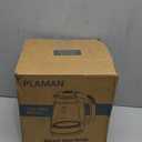 1500W Electric Kettle with Temperature Control - 6-Temp Presets for Tea/Coffee, Double Wall Cool-Touch, 4H Keep Warm, 1.7L Borosilicate Glass & BPA-Free, Fast Boil for Home/Office