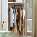 20" Heavy Duty Pull Down Closet Rod -Wall Mounted Closet Rod for Bedroom, Dorm, Small Spaces (Max 26lb Capacity)