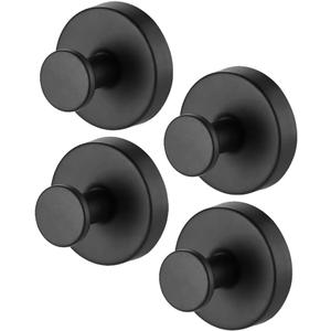 Suction Cup Wreath HangerSuction Cup Hooks Hanging 15 LbsWaterproof Suction Cup Wreath Holder for Windows (Black, 4)