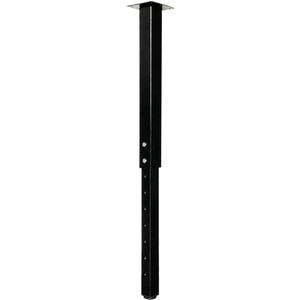 QLLY Adjustable Square Table Leg, 24-40 inch, 60-100cm, Home Office Custom DIY Table Legs, Furniture Leg Set (1, Black), 60-100 cm x 1.5 cm