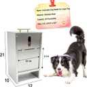 Dog Food Feeder for Kibble - Stainless Steel - Automatic Dog Feeder Large Breed 25LBs Outdoor Gravity Self Feeding for Medium, Large Dog Breeds, Pre-Installed Nuts for Easy Assembly