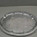 6-Pack Large Silver Serving Trays (16" x 12")  Oval Floral Engraved Serving Platters for Parties, Weddings, Birthdays, Festive Occasions  Mirror Trays for Appetizers, Charcuterie, Cookies, Desserts