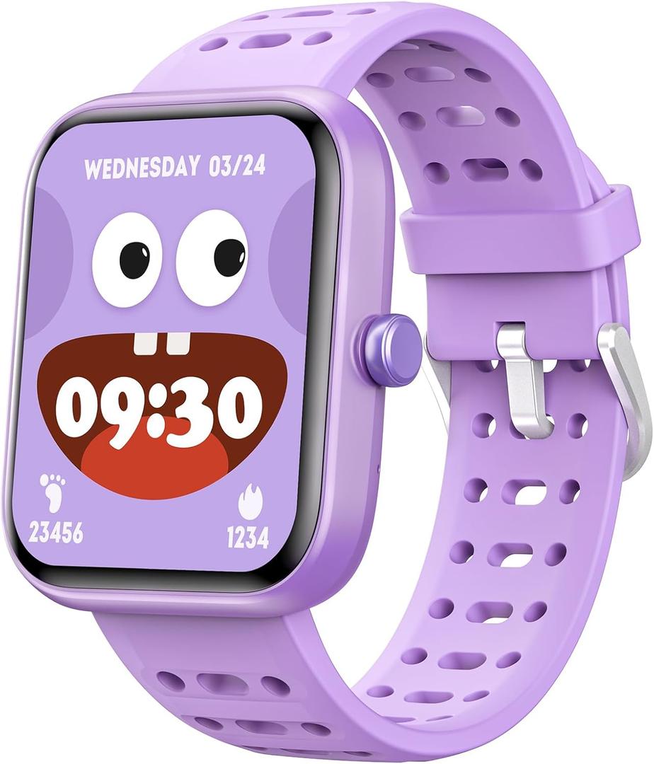 Gydom Smart Watch for Kids No APP No Phone Needed, 1.83" Fitness Tracker Watch with Heart Rate/Sleep Monitor, IP68 Waterproof Pedometer, Step Counter, Puzzle Games for Girls Teens 5-16, 81 Sport Mode (Purple)