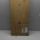 HITNET Black Bathroom Storage Cabinet, Freestanding Bamboo Floor Cabinet 4 Tier Tall Kitchen Cupboard with Door and Shelves