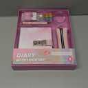 Secret Diary with Lock for Girls, 256 Pages Locking Diary with Pen, Kids Journal with Lock for Teens, Journals Set for Teen Girls, Birthday Gift Ideas for Girl Ages 8-12, Gifts for 8 9 10 11 12 Year Old Girl(Pink Violet Watercolor)