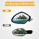 (Pair) Side Mirror Compatible with Yamaha WaveRunner VX110 VX Deluxe, VX Sport, VX Cruiser 2005-2009, Jet Ski Rear View Mirror Set Replacement, Driver & Passenger Side (Left & Right)