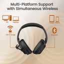 EKSA Wireless Headset with Mic for Work, Bluetooth 5.0 Headset with AI-Powered Noise Cancelling Microphone - Bluetooth Wireless Headphones with Mic for Work/PC/Laptop/Computer/Office/Zoom