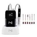 M Mase- Professional Nail Drill Machine - Coreless 2-in-1 Nail File - Electric, Cordless, 35000 RPM, HD Display - Electric Nail Drill for Professional & Home Use (Unicorn Pink)