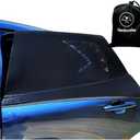 Car Rear Side Window Sunshade-2 Pack,Screen car Camping Trip,Breathable Soft Nylon Sock stly,Double Layer Privacy Protection,Durable Elastic mesh car Covers Universal fit Most(99%)(Max43.5 * 32.5")