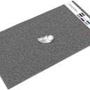 MAYSHINE Plush Shaggy Chenille Bath Mat | Extra Soft, Super Absorbent, Non-Slip Bathroom Rug | Fluffy Microfiber, Area Rug Sets for Bathroom Floor, Kitchen, Living Room | 71"x31" | Grey
