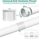 Portable Air Conditioner Hose with Coupler, 5.9"/59" Length Universal Anti-Clockwise AC Exhaust Vent Hose Extension