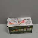 Mueller Pro-Series All-in-One, 12 Blade Mandoline Slicer for Kitchen, Food Chopper, Vegetable Slicer and Spiralizer, Cutter, Dicer, Grater, Kitchen Gadgets Sets with Container, White Sand/Pastel Green