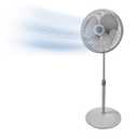 Lasko Oscillating Pedestal Stand Fan, 3-Speeds, Adjustable Height, Tilt Back Fan Head for Indoor, Bedroom, Living Room, Home Office, Dorm Use, 16 Inch, Gray, 2526
