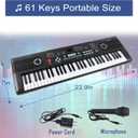 61 Key Keyboard Piano with Built-in Speaker and Microphone, Portable Electronic Digital Piano for Beginners, Perfect Musical Starter Instrument, Ideal Gift for Aspiring Musicians