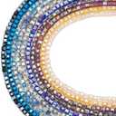 Cheriswelry 4mm Faceted Cube Glass Beads Electroplate Crystal Spacer and Sparkle Beads 10 Colors for Necklace, Earring, Bracelet Jewelry Making Supplies (10 Strands)