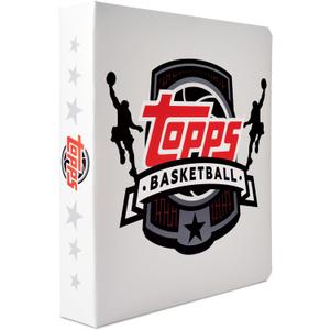 Topps Basketball Binder - 9 Pocket Trading Card Binder, Premium Durable Material, 35 Top-Loading Pages, 450 Card Capacity, Folder for Collectible Card Games, Sports, TCG