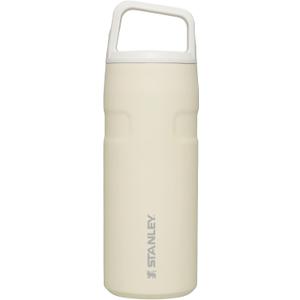 Stanley IceFlow Cap and Carry Water Bottle | Wide Mouth Twist Lid | Lightweight & Leakproof for Travel & Sports | Insulated Stainless Steel | BPA-Free (Cream Glimmer)