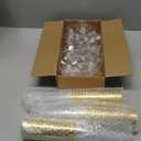 FOCUSLINE 50 Pack Plastic Champagne Flutes, 4.5 Oz Gold Rim Disposable Champagne Glasses for Wine, Cocktails, Mimosas, Disposable Clear Toasting Glasses, Perfect for Parties and Any Celebrations
