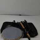 12 Inch Practice Drum Pad with Stand, Sticks and Drum Stick Bucket, Beginner Snare Drum Pad with Drumsticks(one pair) and Carrying Bag, Double Sided Silent Drum Pad (Gray)