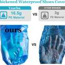 Yuzrbu 50 Pcs (25 Pairs) Disposable Thicken Boot and Shoe Covers 19 inch Tall Extra Large Waterproof Anti-Slip Overshoe