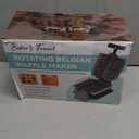 Baker's Friend Mini Waffle Maker Flip, Belgian Waffle Maker Thick, Rotating Waffle Maker with Browning Control, Waflera Electrica, Waffle Irons Non Stick Surface, With Recipe & Brush, Stainless Steel