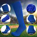 Baseball Socks and Belt Combo for Youth Adult - Softball Sock and Belt for Boys and Girls (3 Pairs of Socks & 1 Belt), Medium