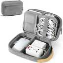 Travelkin Travel Electronic Cord Organizer Travel Case, Travel Cable Organizer Bag For Charger, Phone, Sd Card, Sim Card, Earphone, Usb Drives(Grey) (Medium)