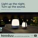 Kooduu Bluetooth Speaker Lamp with Cordless, Rechargeable Speaker & Lamp for Indoor/Outdoor Use, Earth